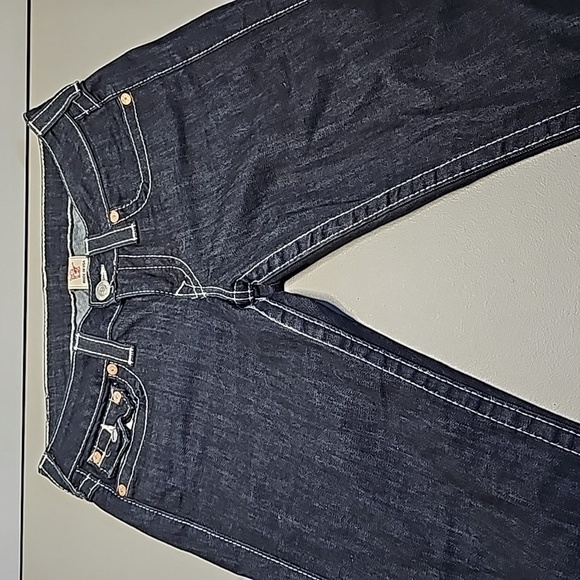 TRUE Religion 27x31 dark wash straight leg jeans - Picture 6 of 8